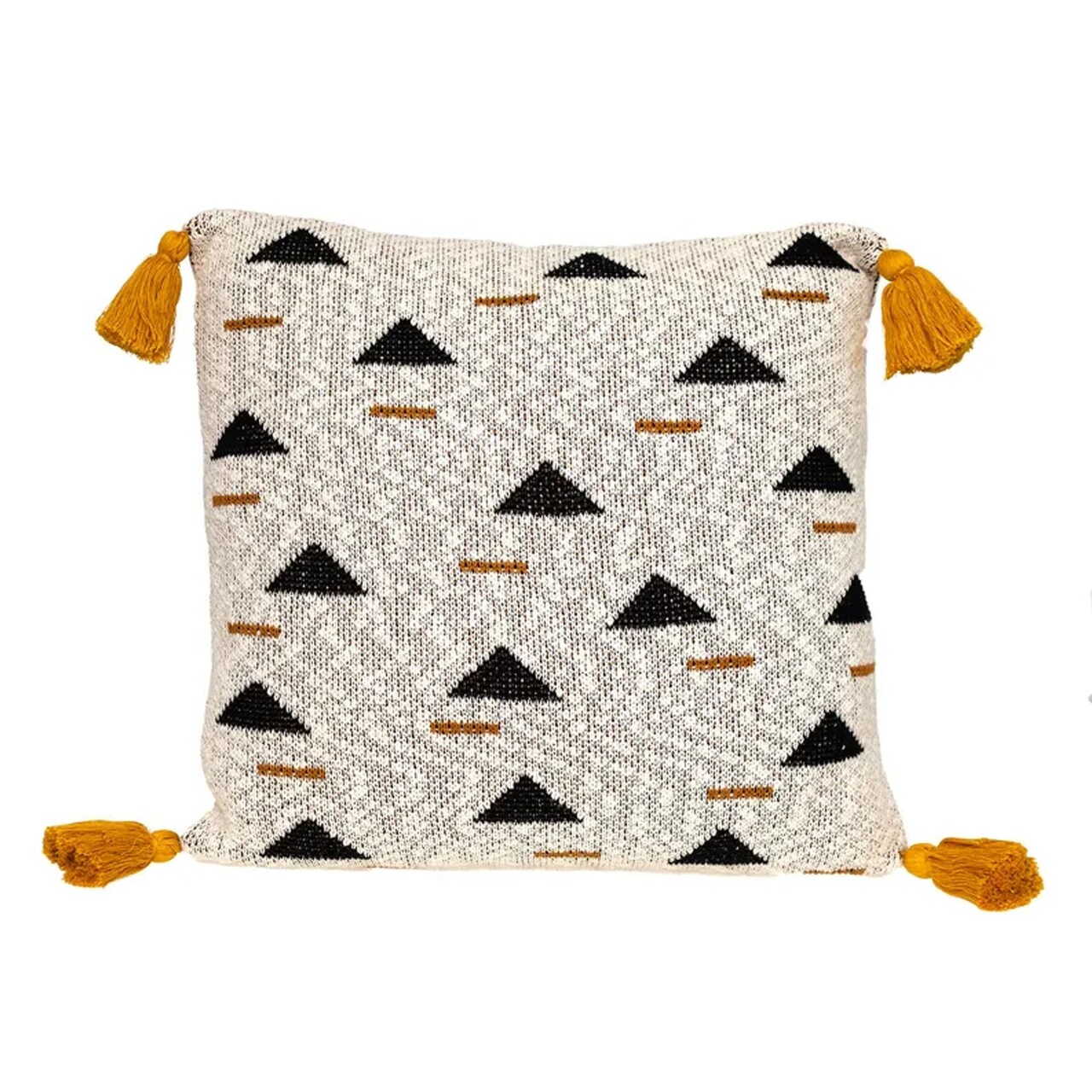 Edge Collections - 20 x 20 x 4 - Beige - Textured Decorative Throw Pillow - 1 Piece